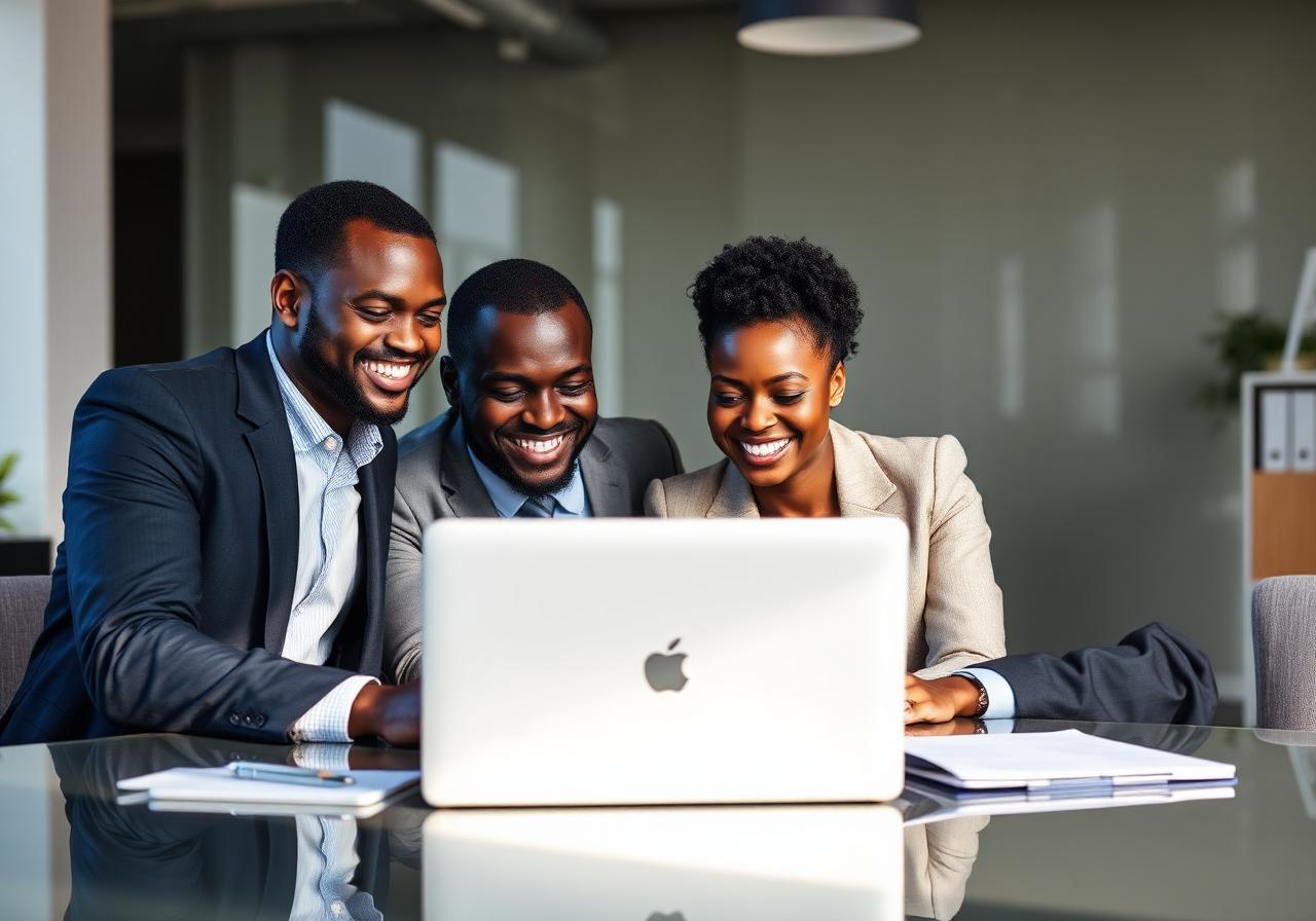 Équipe Abrev Consulting collaborant à Yaoundé